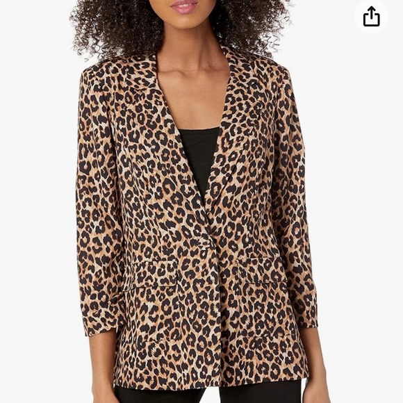 Likely-New with tags-Amelia Leopard One-Button Blazer - Picture 1 of 10